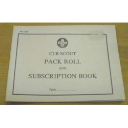 Cub Scout Pack Roll Book